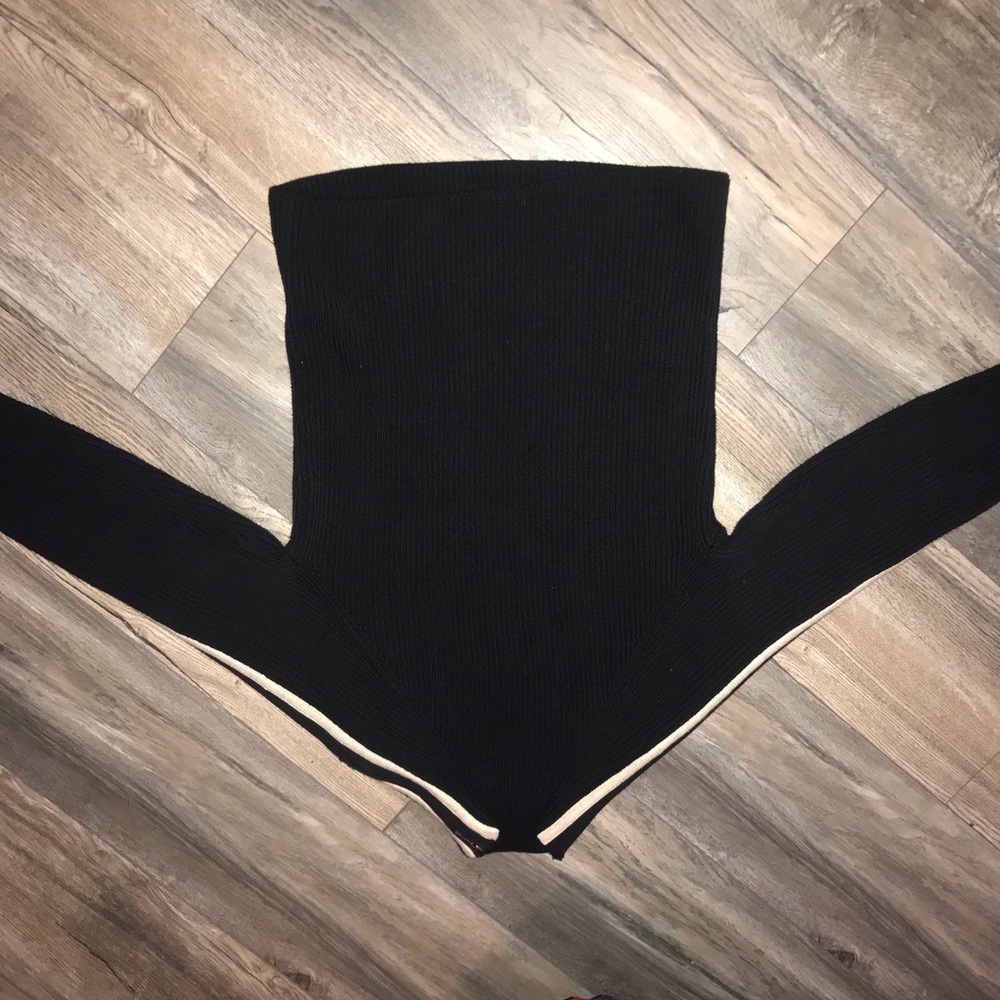 Ralph Lauren Side-Stripe Turtleneck Sweater